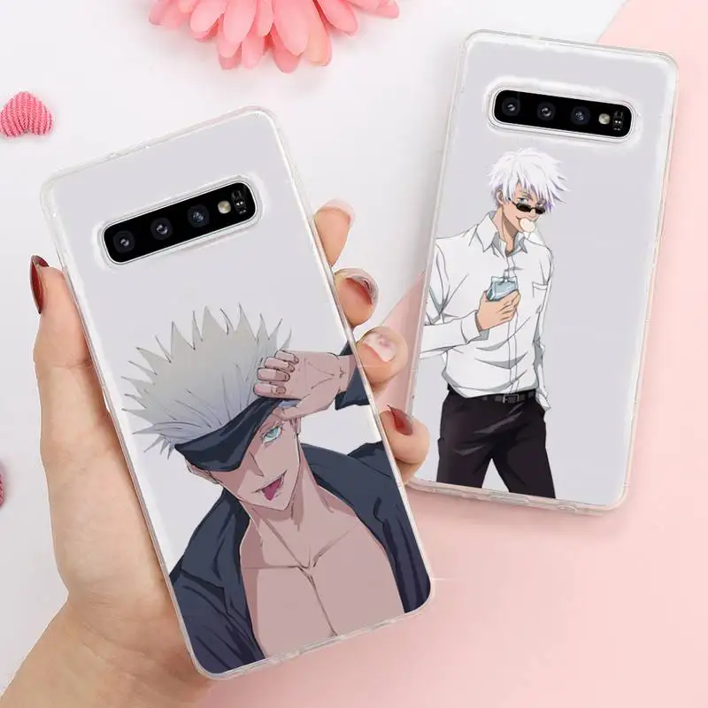 

Jujutsu Kaisen Gojo Satoru Phone Case Transparent For Samsung Galaxy A S Note 9 10 51 50 71 70 80 20 21 30s ultra plus