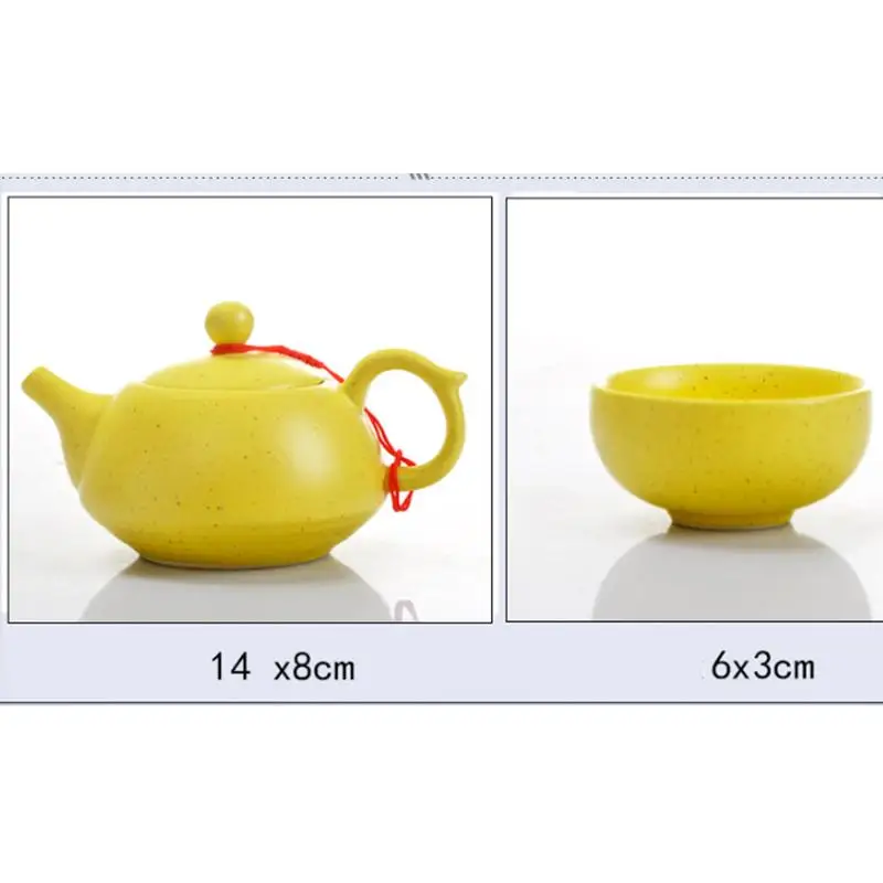 

Chinese Tea Set Colorful Yellow Purple White Ceramic Travel Tea Set Solid Home Family Kung Fu Tea Set Retro Tea Ceremony Gifts