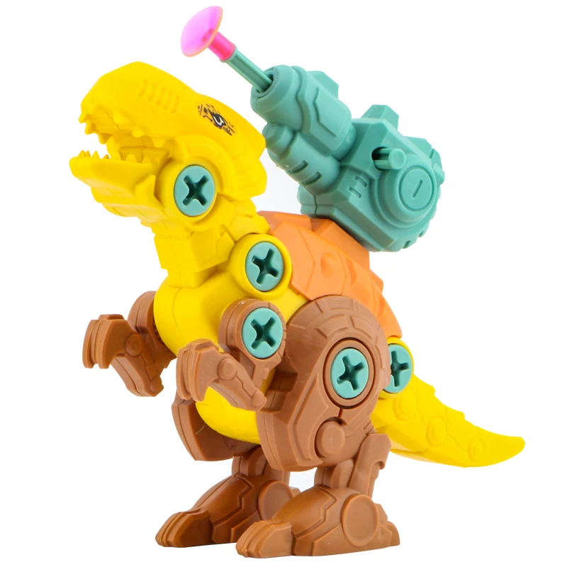 3D Creative Mosaic Puzzle Toys Drilling Screw Dinosaur Shooting DIY Drill Set Boys Educational Nut Combination Toy | Игрушки и хобби