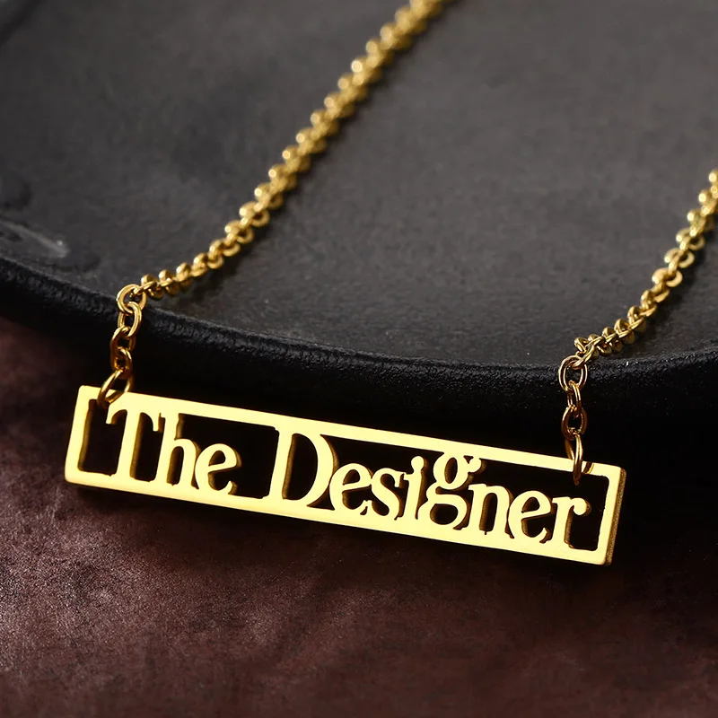 Пользовательское имя ожерелье Персонализированная цепь из нержавеющей стали