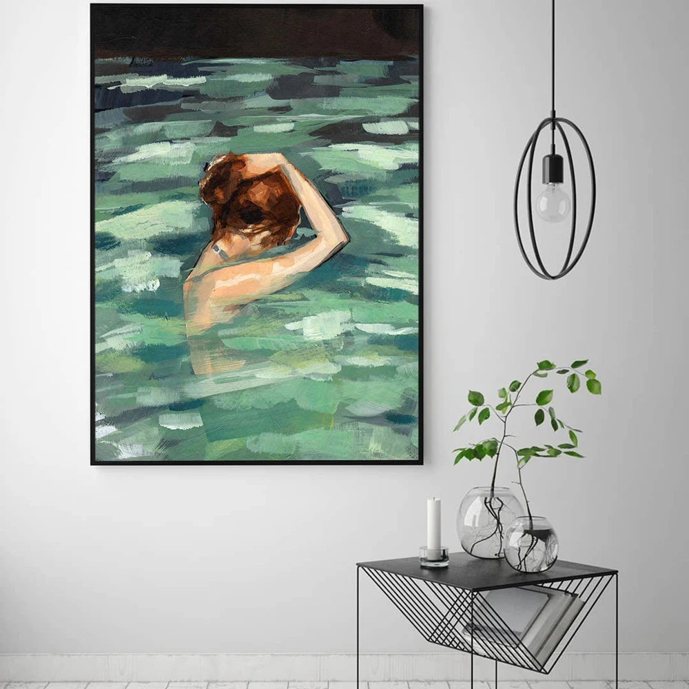 

Married To The Sea Retro Abstract Canvas Painting Art Nordic Posters and Prints Wall Pictures for Living Room Decor Frameless