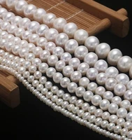jewelry natural white freshwater pearl 3 11mm egg shaped loose beads necklace bracelet