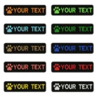 Логотип в виде лапы для собак, отпечатки ног собак, 10x2,5 см, вышивка на заказ, именной заплатка с текстом, полоски, железные или застежки-липучки, нашивки для ошейника для собак