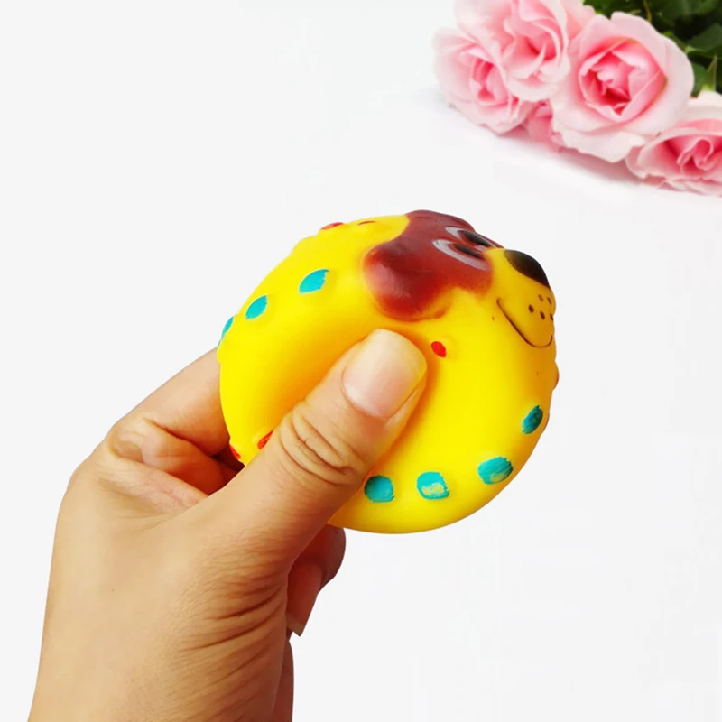 

Dog Squeaky Ball Toy Funny Carton Colorful Puppy Chewing Toy Dog Teeth Cleaning Toy Pet Dog Bite-Resistant Supplies Random Color