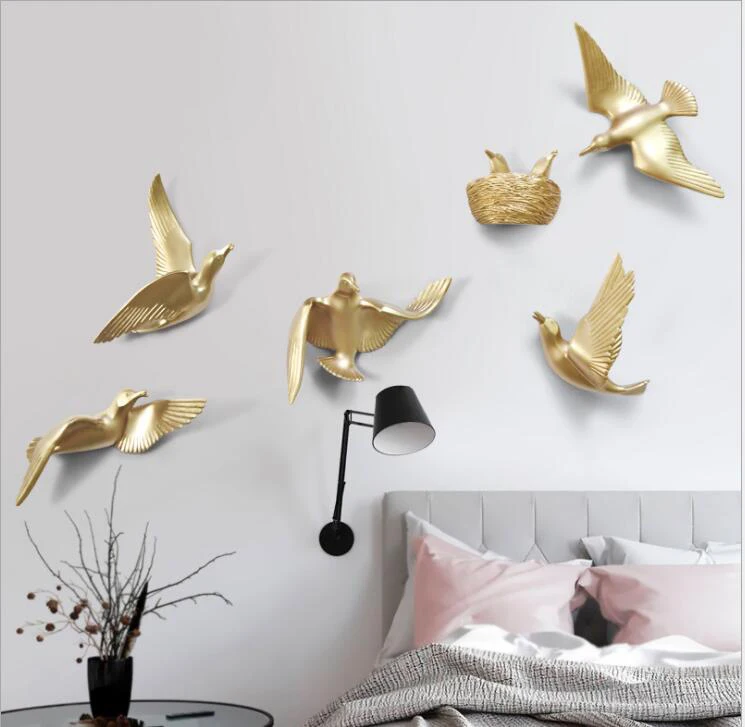 Европейский Смола гнездо голубей украшения настенные Висячие птицы для дома