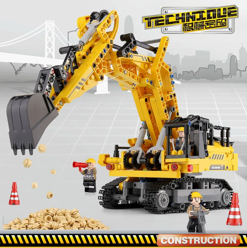 Yeshin Technic Машинки Игрушки экскаватор грузовик совместим с 8043 экскаватор набор монтажных комплектов строительные блоки кирпичи детские игрушки