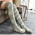 Носки женские вязаные, с ворсом, зимние, теплые