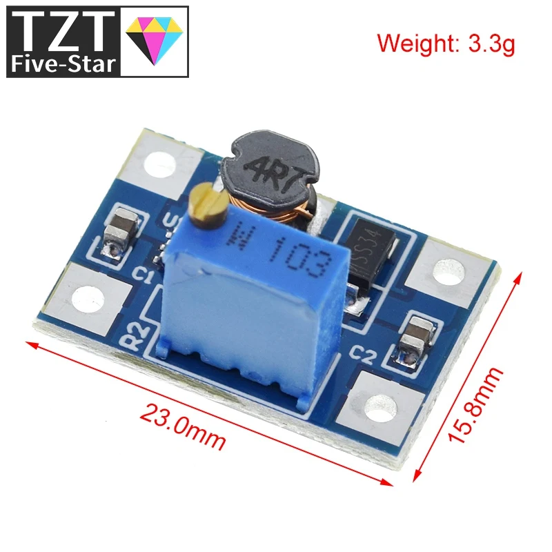 TZT 2-24V to 2-28V 2A DC-DC SX1308 Step-UP Adjustable Power Module Step Up Boost Converter for DIY Kit | Электронные компоненты