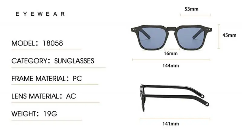 

Fashionable Sunglasses Thick Frame Outdoor Tourism Beach Sunglasses Large Classic Square Sunglasses Motorcycle Accessories