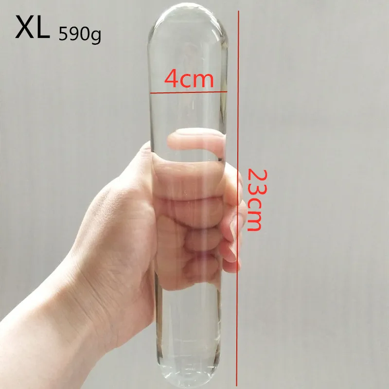 Двойной фаллоимитатор со стеклом Хрустальная Анальная пробка секс-игрушки для