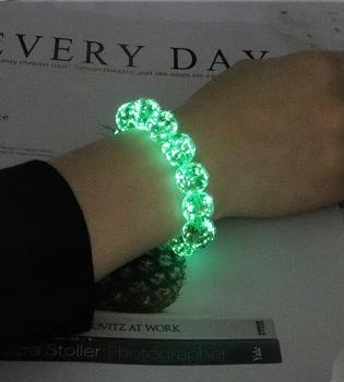 5 шт. светящиеся стеклянные бусины для ожерелья браслета сделай сам материал