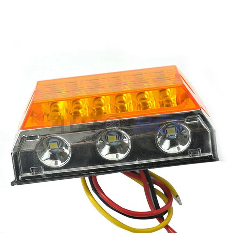 

10Pcs 24V 15LED Side Light Indicator Light Suitable for Truck Trailer