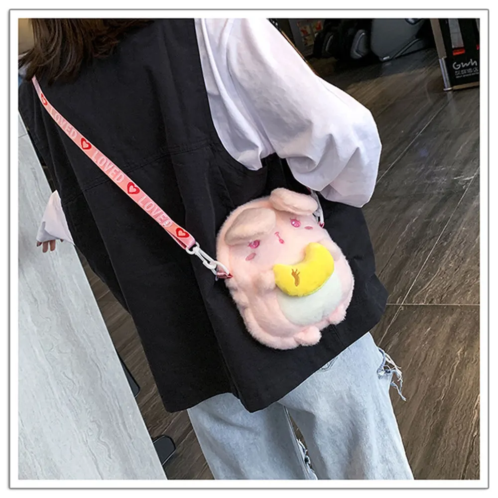 20-30 см белая и розовая плюшевая игрушка Bolso niuna девочка сумка Детский рюкзак мягкие игрушки Кролик плюшевые рюкзаки милая игрушка для детей