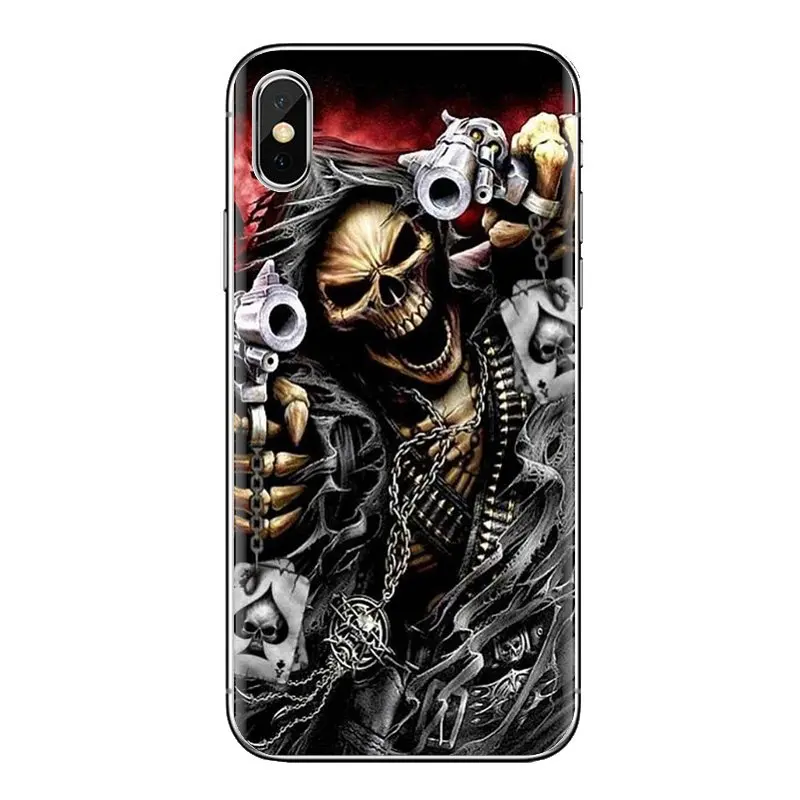 Мрачный смерть с косой Скелет силиконовый чехол для телефона Huawei NOVA 2 3 2i 3i Y6 Y7 Y9