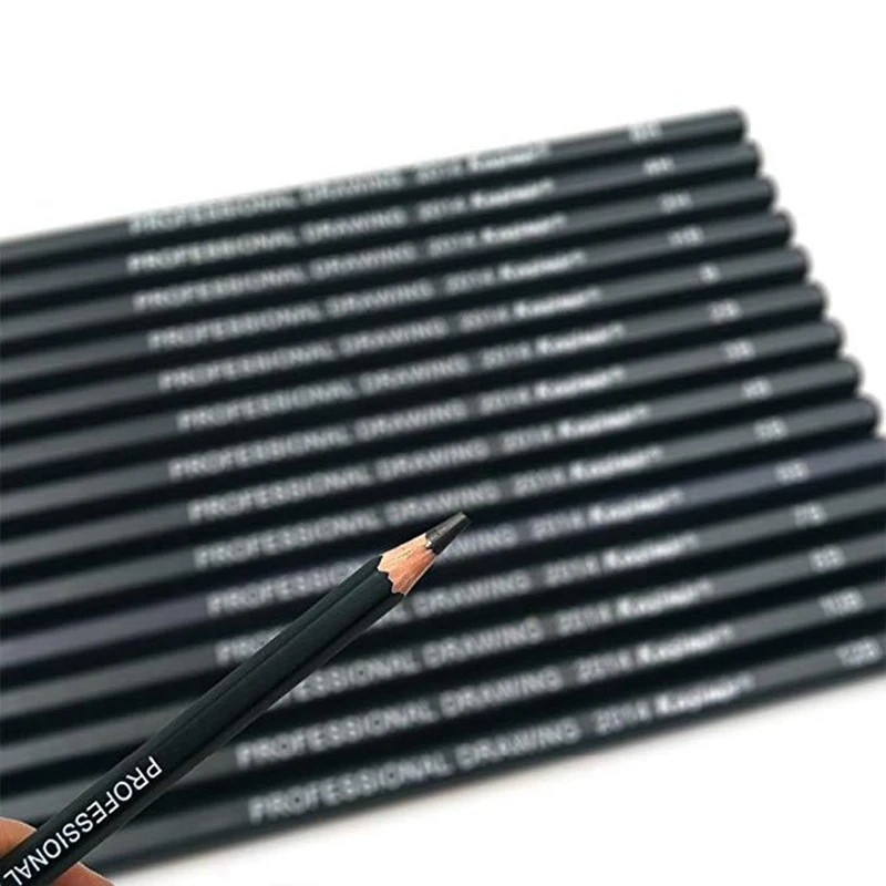 

14Pcs/Set Professional Art Drawing Pencil Set 12B-6H Wooden Sketch Pencil Sketching Charcoal Pencils Art Painting Supplies