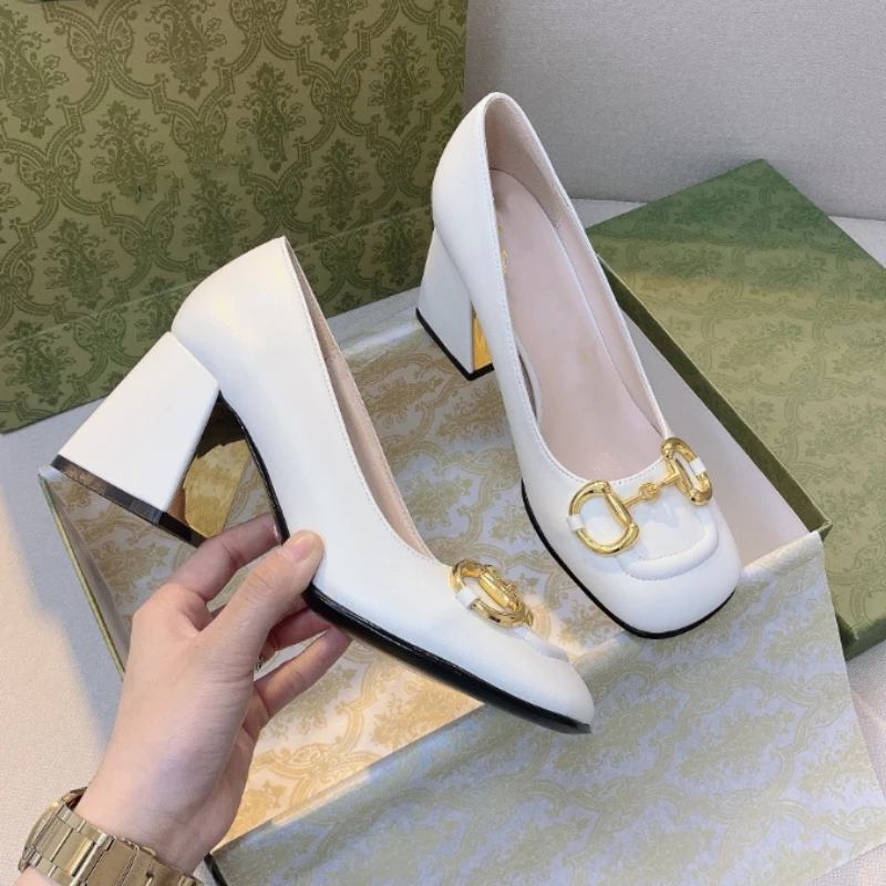 

Новинка 2021, модная женская кожаная обувь, босоножки на высоком толстом каблуке, женские сандалии