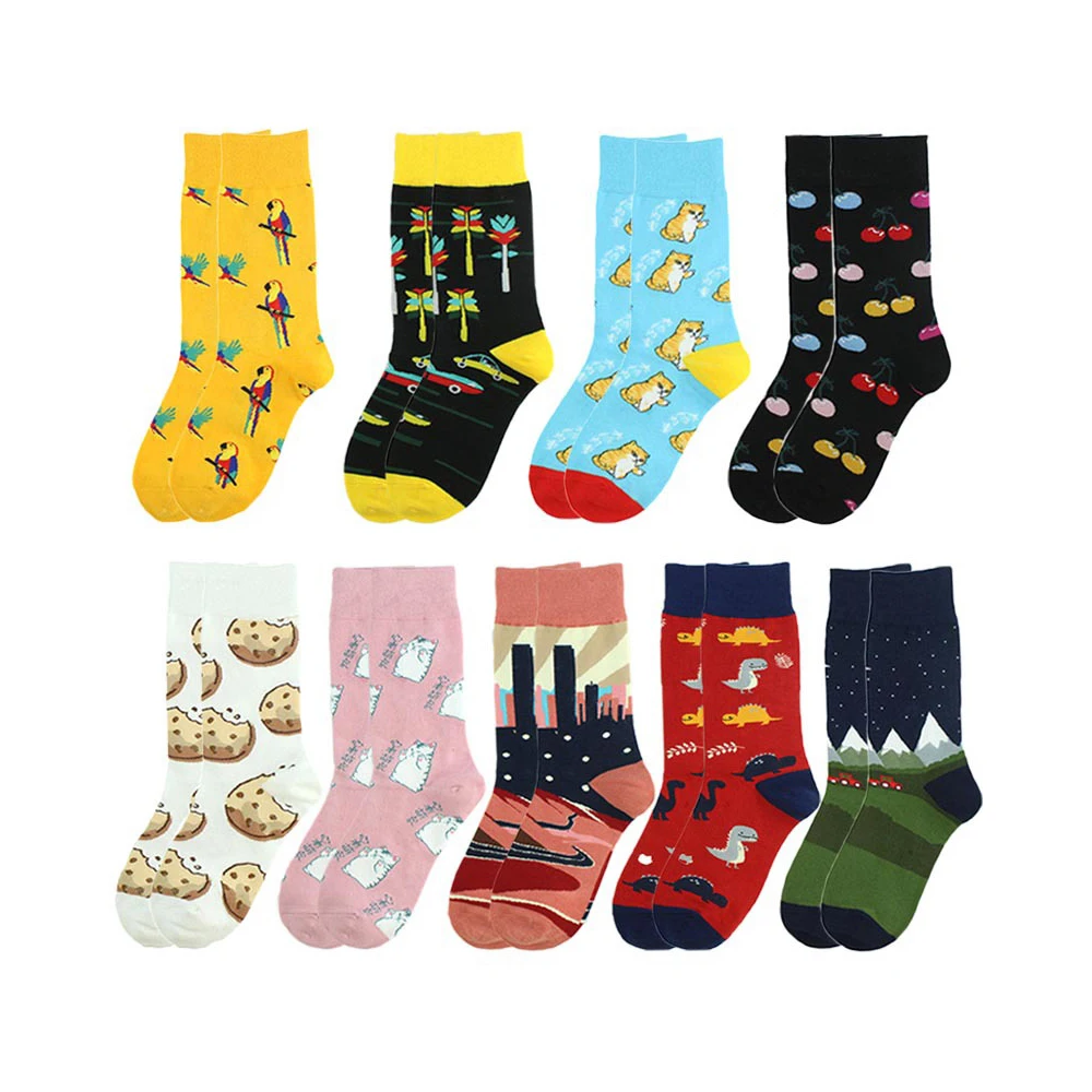 CHAOZHU аниме мультфильм Прохладный fancies повседневное harajuku calcetines хип хоп счастливые мужские носки sokken Японский Манга скейтборд танец