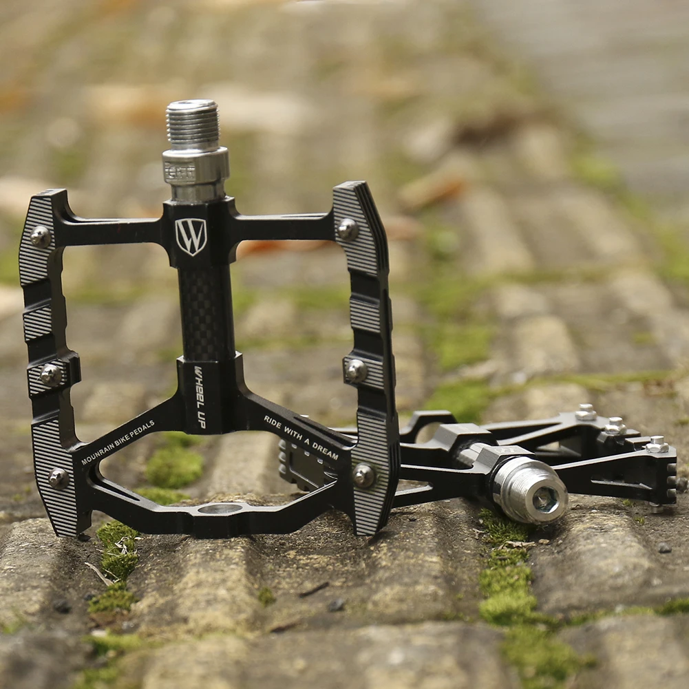 

2x WHEEL UP CNC Sealed Bearing Aluminum Alloy MTB Bicycle Anti-slip Pedals