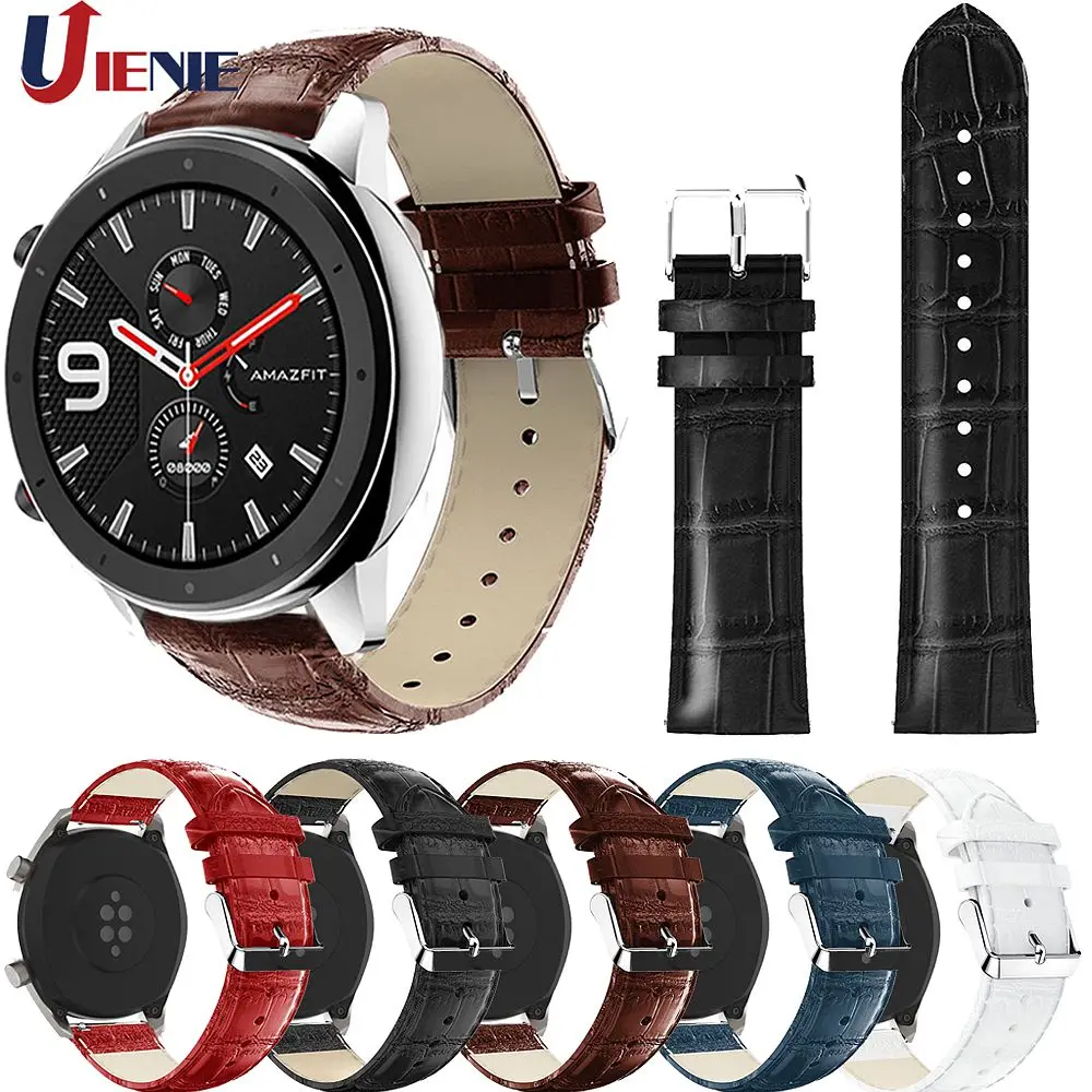 Кожаный ремешок для часов Xiaomi Huami AMAZFIT GTR 47 мм 22 46 Gear S3 Frontier Correa|Смарт-аксессуары| |