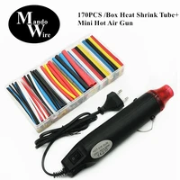 mini heat gun and wire connector polyolefin heat shrink tube assortment wire cable sleeve kit can drop shopping