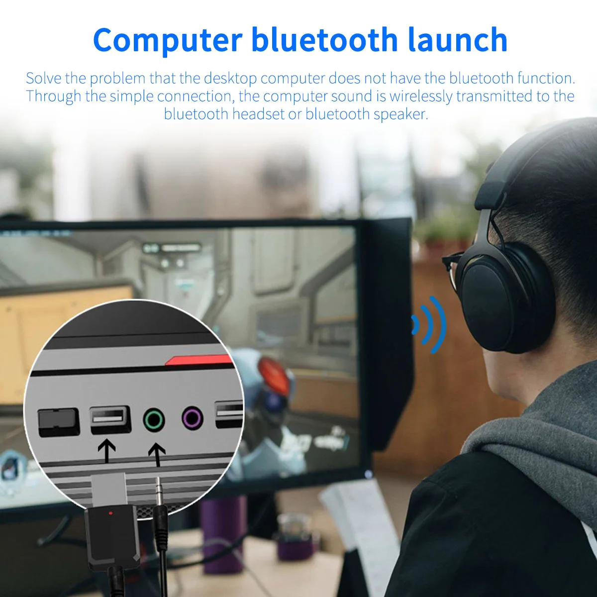 Bluetooth 5,0 аудио USB приемопередатчик двойной режим TX RX адаптер ТВ ПК передатчик BT 5,0 Автомобильная стерео гарнитура музыкальный приемник с динамиком
