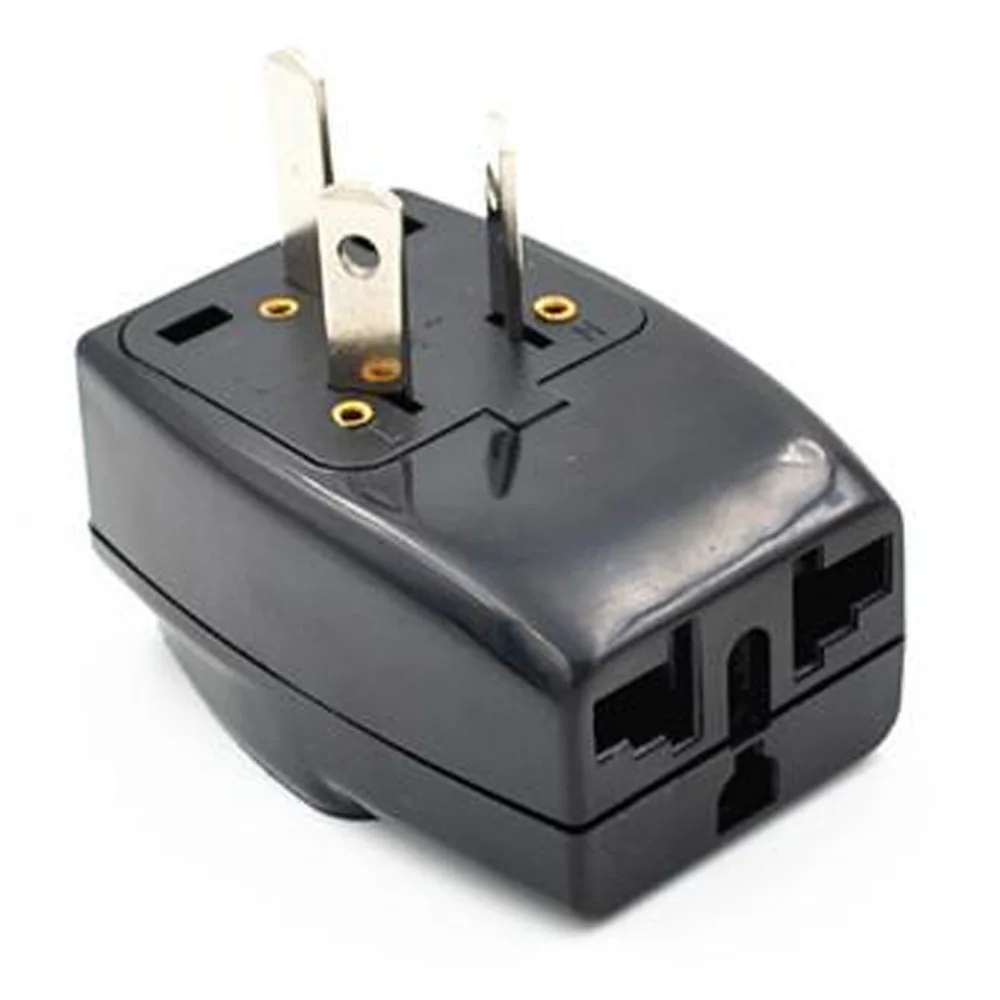 Black 10A/16A 250V 3-into-1 AU 3P electric plug AU/UK/US/EU to Australia new Zealand travel adaptor socket converter Type-D | Электроника