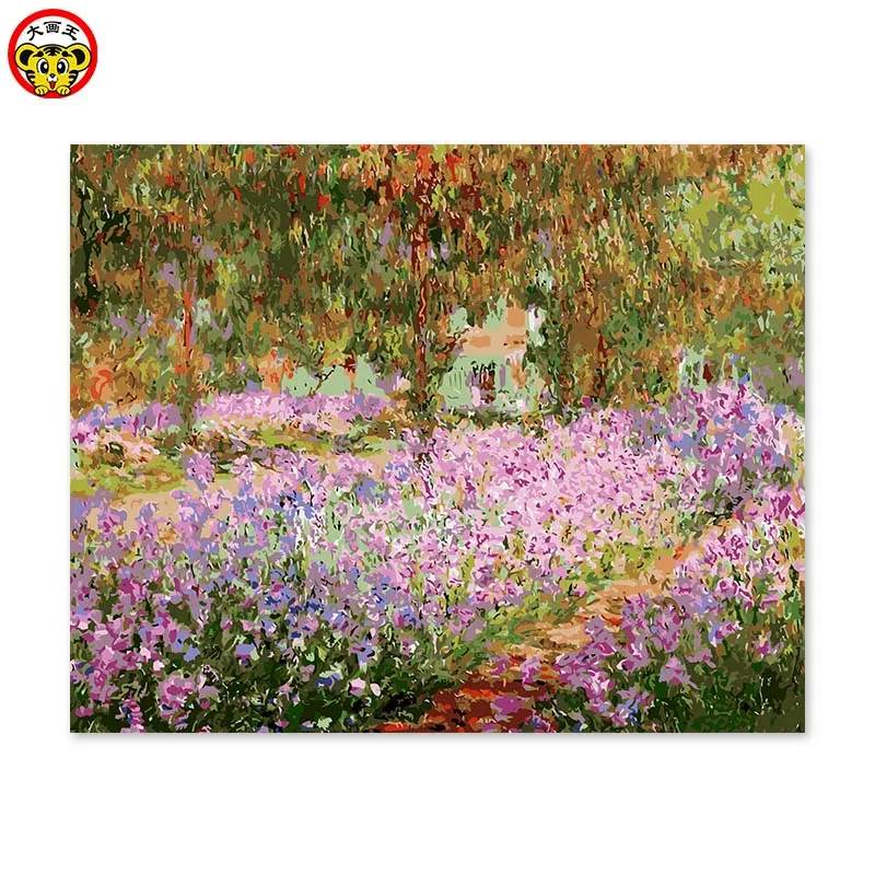 

painting by numbers art paint by number decorative painting color painted their own Monet garden impression