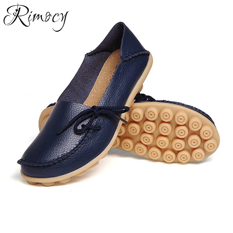 Rimocy/Лоферы размера плюс 34 44 женская обувь из мягкой кожи на плоской подошве весна