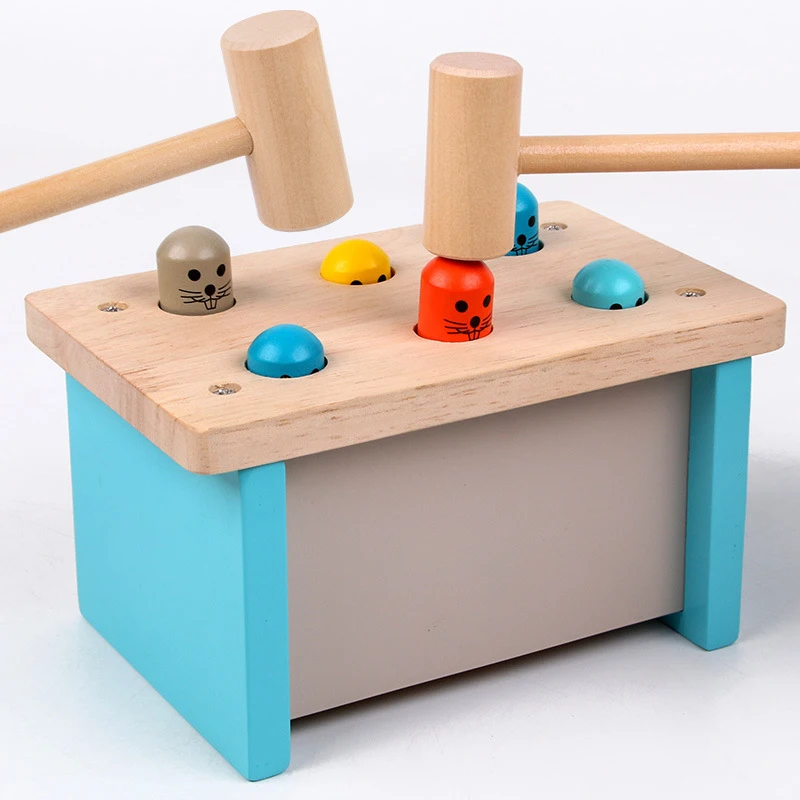 

Children Beat Hamster Toys Kawaii Cute Wooden Toy Reaction Practice Child Kids Family Interactive Games Hammer Hit Game