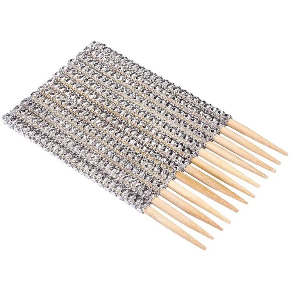 12 шт. 15 см палочки для конфет и яблок рождественские пищевые блестящие тортов