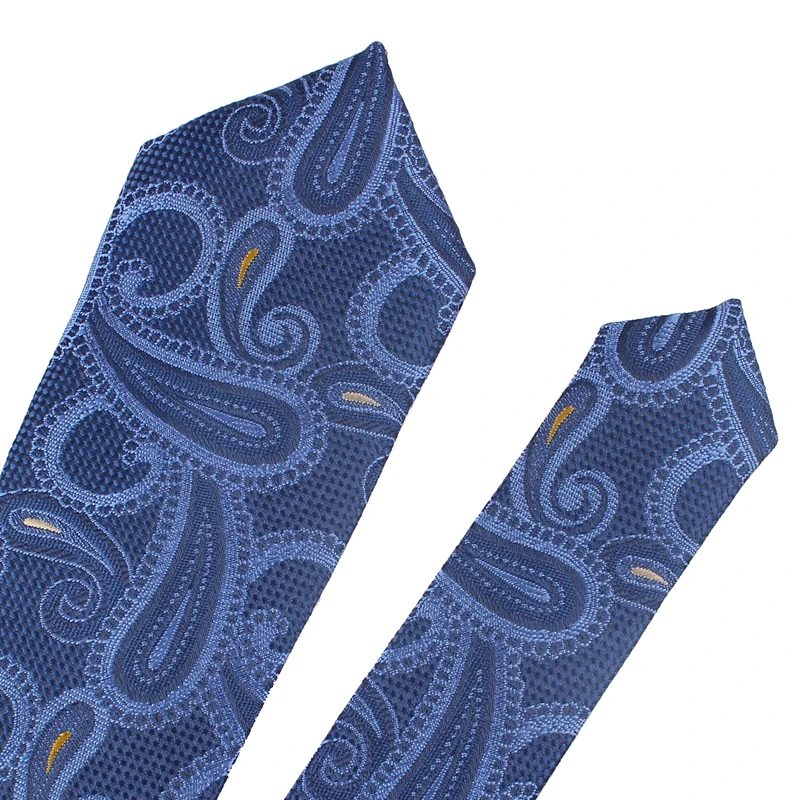 Узкий мужской галстук с пейсли жаккардовые Тканые Полосатые Галстуки для мужчин