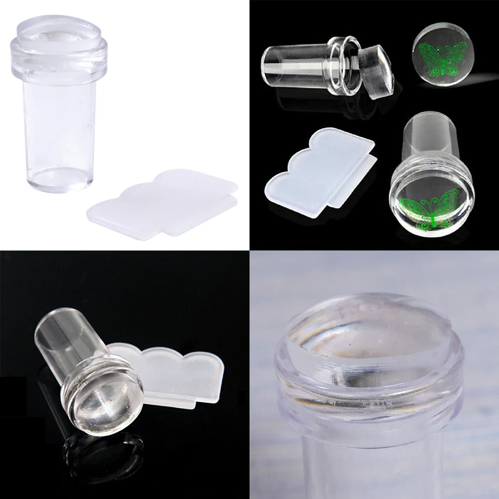 Профессиональный Прозрачный стемпер для ногтей скребок шаблон стемпинга нейл