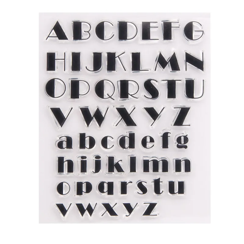 

NEW Clear Stamp of Uppercase and lower case letters Scrapbooking Paper DIY Card Album Soft Seal Transparent Stencil Handcrafts