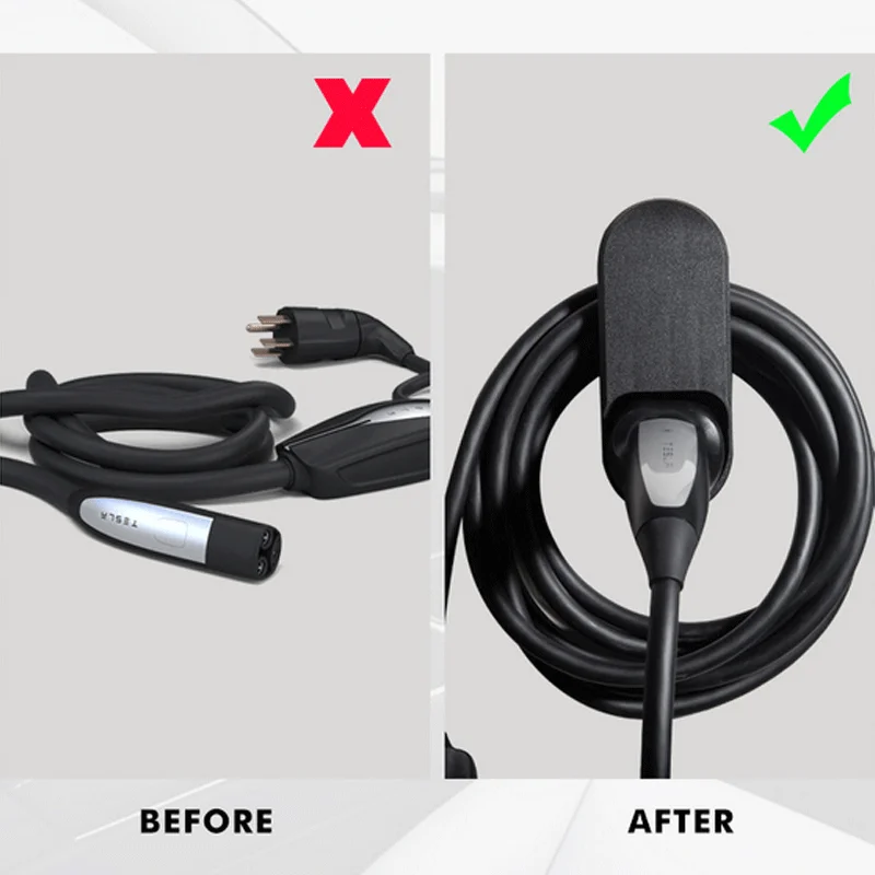 New 2021 For Tesla Model 3 Y X S Car Charger Cable Storage Bracket Wall Mount Charging Types 2 Organizer Holder Accessories | Автомобили и