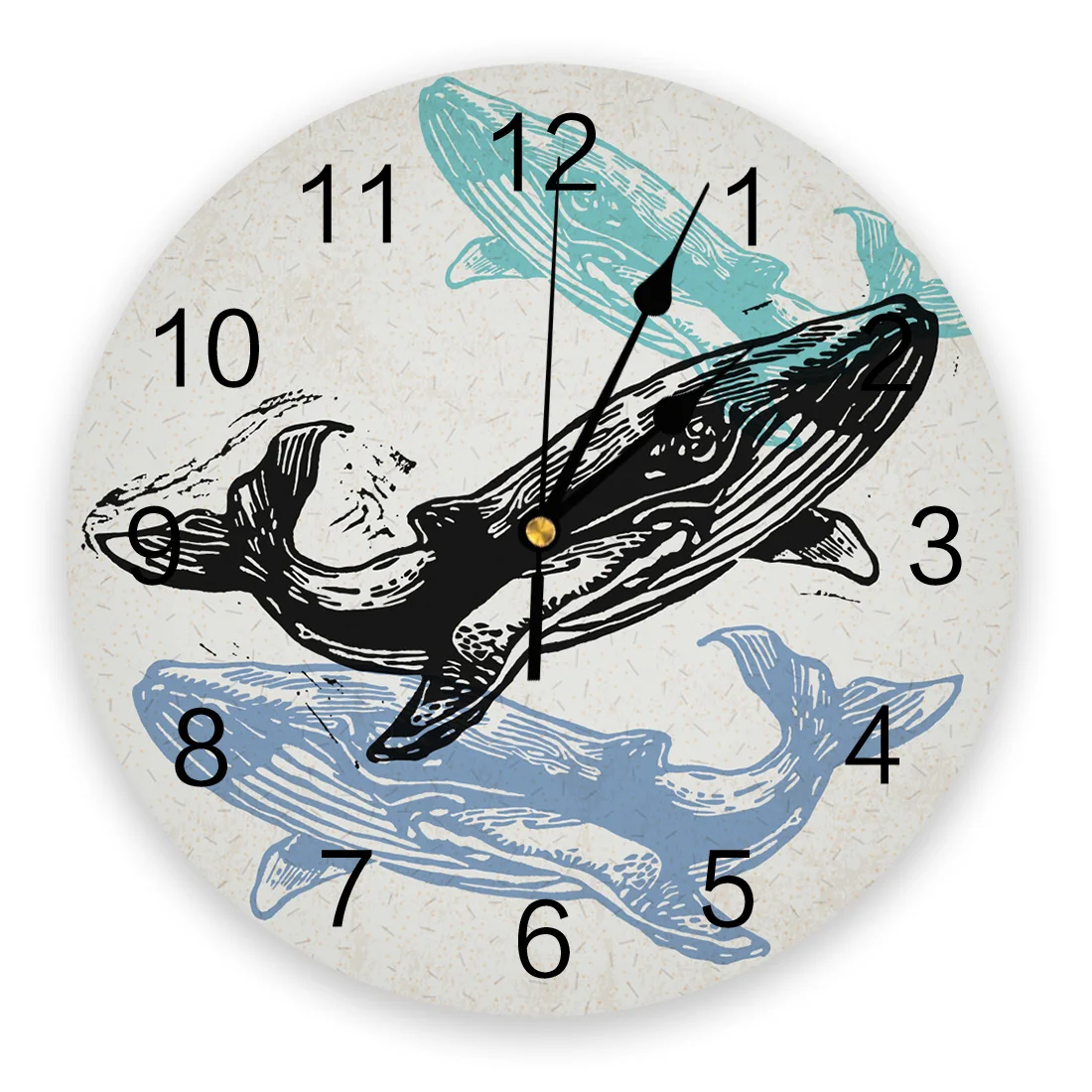 

Настенные часы с изображением Кита, природы, моря, океана, анимация, украшение для гостиной, цифровые настенные часы, современный дизайн, нас...