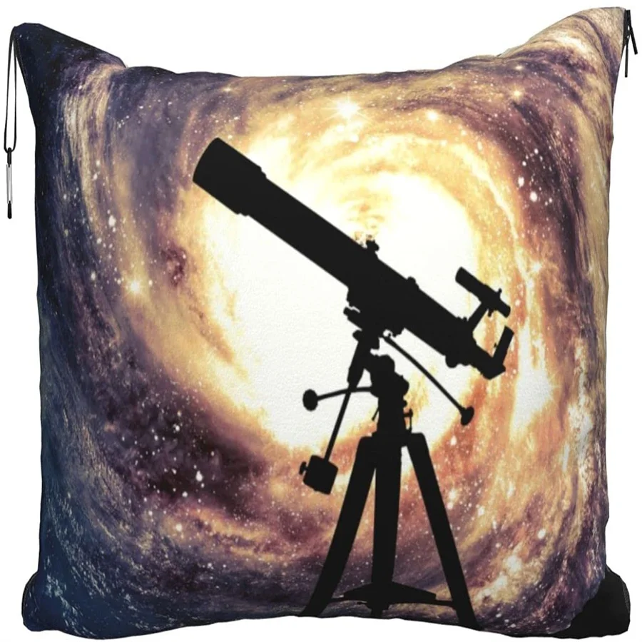 comprar Colorido Galáxia Nebulosa E Telescópio Viagem Travesseiro Cobertor Dois-em-um Mochila Cinta E Compacto Avião Saco Cintura Apoio