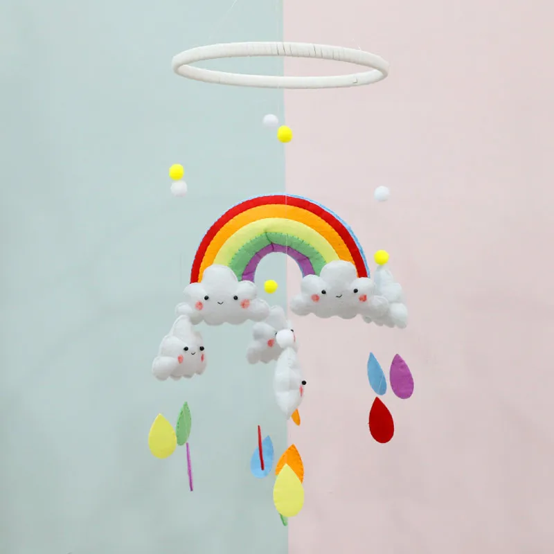Ветряные колокольчики с радужными облаками ручной работы украшения для детской