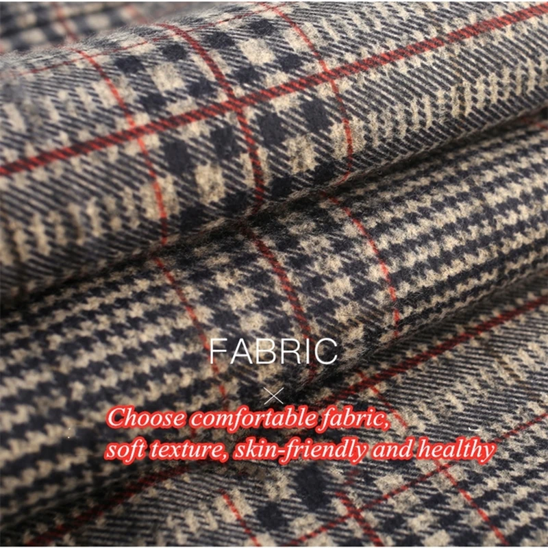 

Long Plaid Skirt With Split New Autumn Winter HIgh Waist Plus Size Woman Skirts Brand Designer Botique Clothes Bottoms Mid Calf