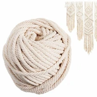 6mm macrame rope twisted string cotton cord for handmade natural beige rope diy home wedding accessories gift
