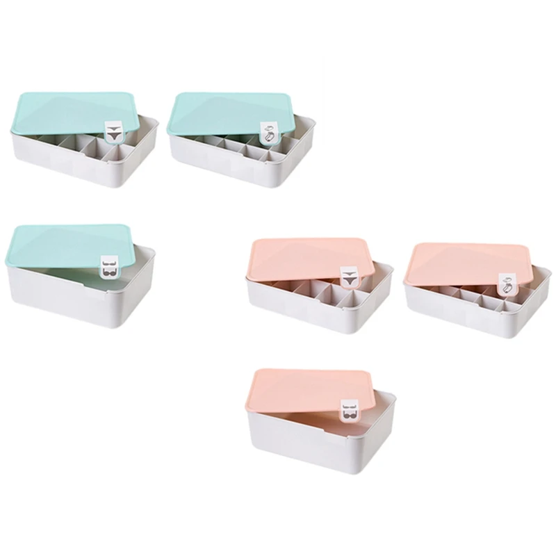 6 шт. стеллажи с отделениями для крышек|Коробки и ящики хранения| |