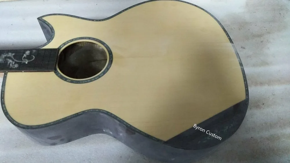 Сделанная вручную гитара AAAA из цельного дерева под заказ cocobolo гитара с одним разрезом акустическая электрогитара