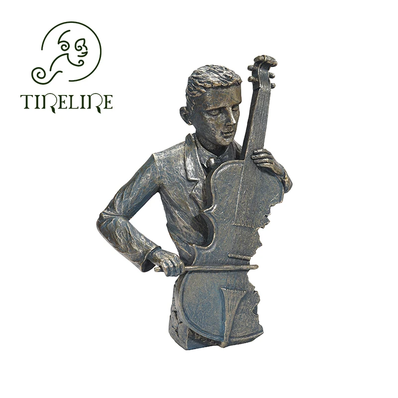 

Room Ornaments Christmas Happy New Year 2022 Home Decor Statues Sculpture Figurines For Interior Musician Violin Saxophone Cello