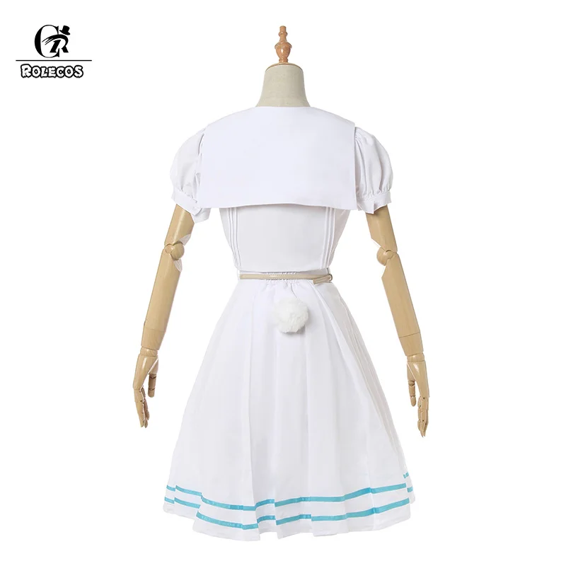Женский костюм для косплея ROLECOS белый топ и юбка на хэллоуин с коротким рукавом| |