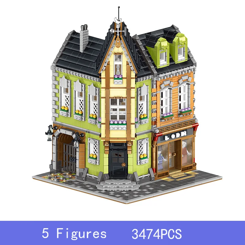 

City Creator Street View MOC Model Building Blocks Old Town Pub Store Architecture Series Blocks Education Toys for Children