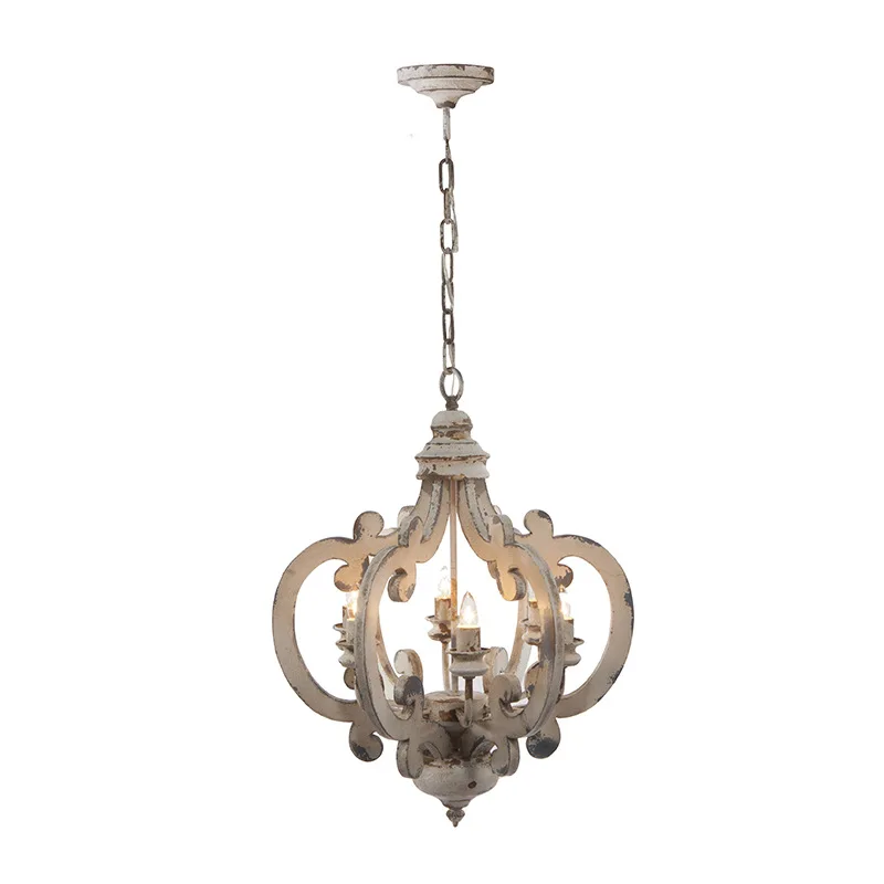 

Vintage Wood Chandelier Lustres Lighting for Living Room Bderoom Kitchen Lustres Loft Retro Interior Home Decor Light Fixture