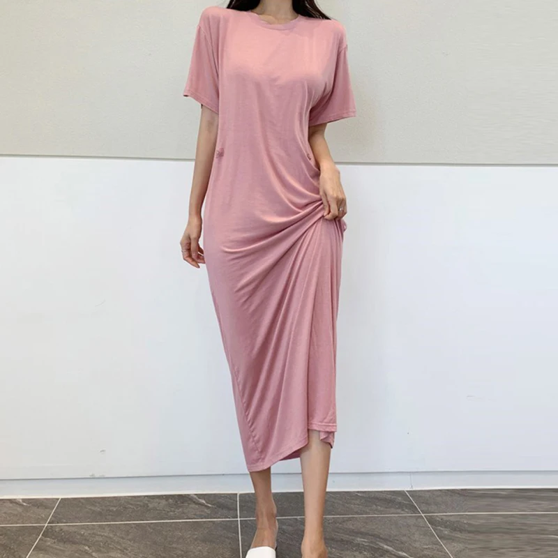 2023 весеннее и летнее сексуальное платье-свитер с разрезом во французском стиле