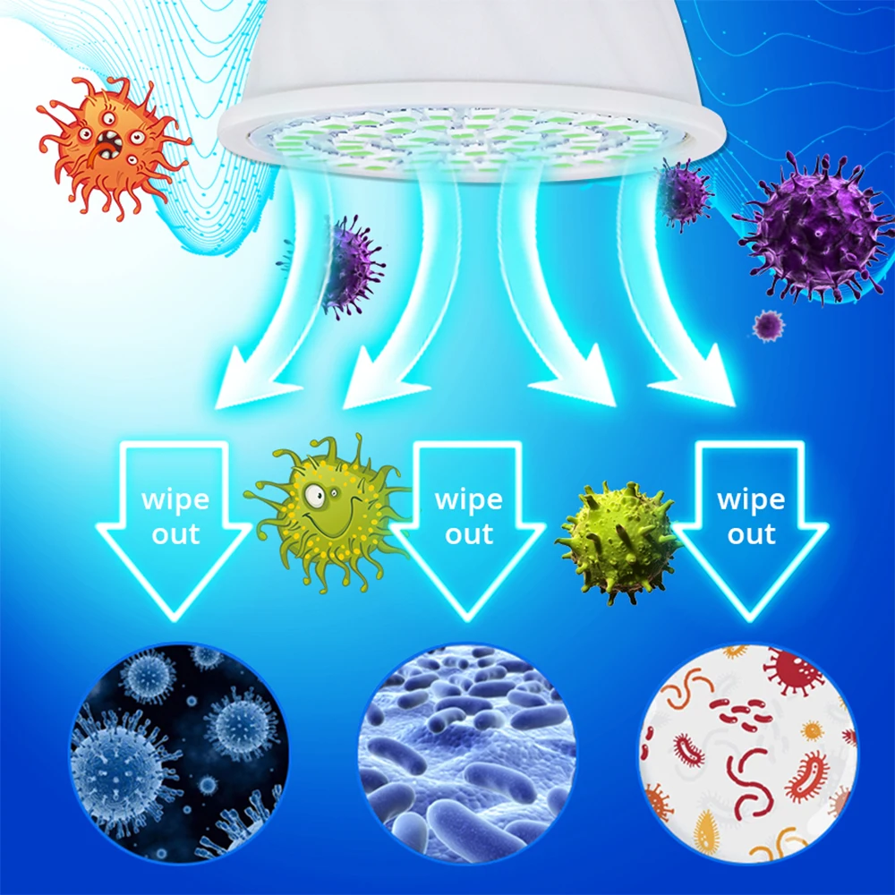 УФ-лампа E27 светодиодный бактерицидный светильник УФ-стерилизатор 72