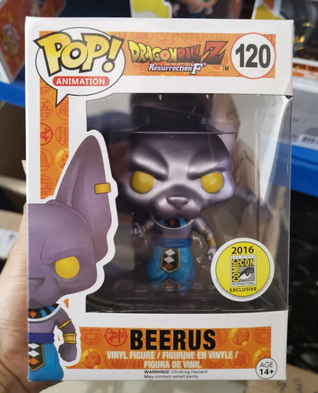 Funko Pop Dragon Ball Z 120 Beerus специальная цветная версия виниловые фигурки Коллекция Модель игрушки