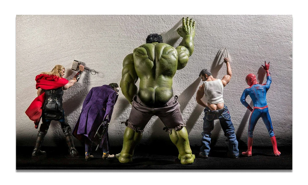 Новинка, Топ супер герой, комиксы Marvel, забавный поп-арт, настенный плакат, Картина на холсте, Настенная картина, Декор, без рамки - Color: zixuan52