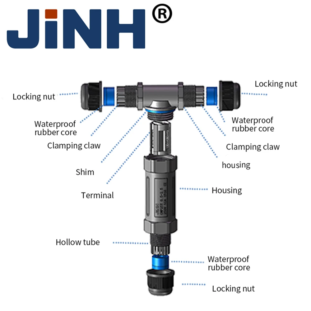

Factory Direct Sale 1PC IP68 Waterproof Connector T Shape 3/4/5Pin Cable Wire Quick Connect Electrical Wire Cable Connector